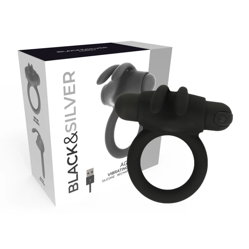 Black&Silver Agron 2.0 anello vibrante coppia