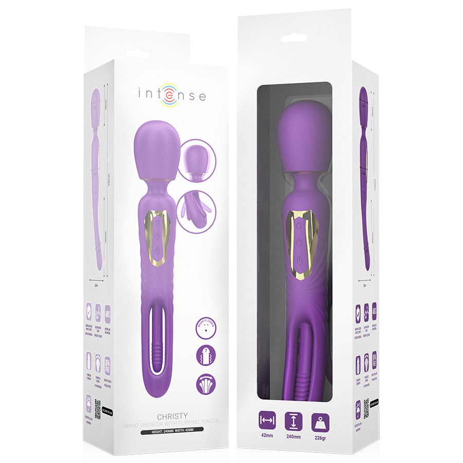 Frutille Christy Intense vibratore lingua rotante silicone