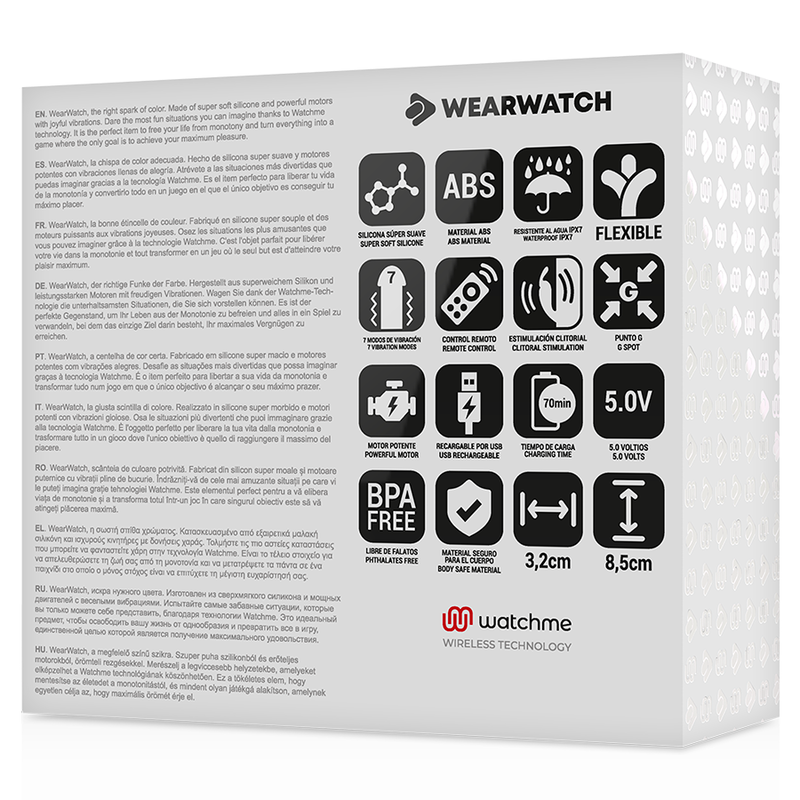 WatchMe Dual vibratore coppia a U Indigo Jet silicone