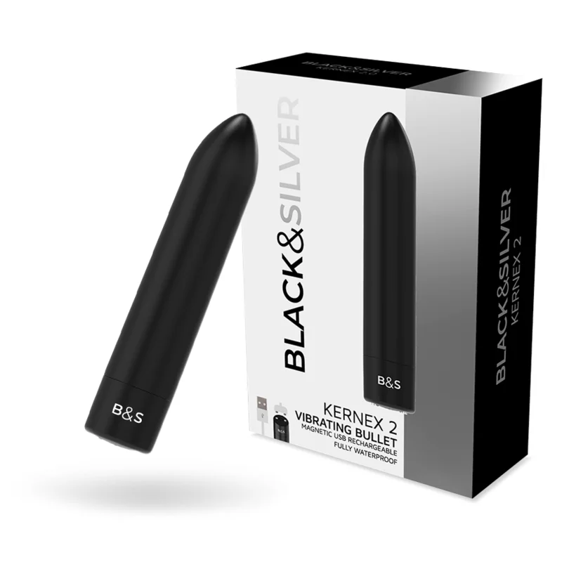 Black&Silver Kernex 2 bullet vibrante nero in metallo