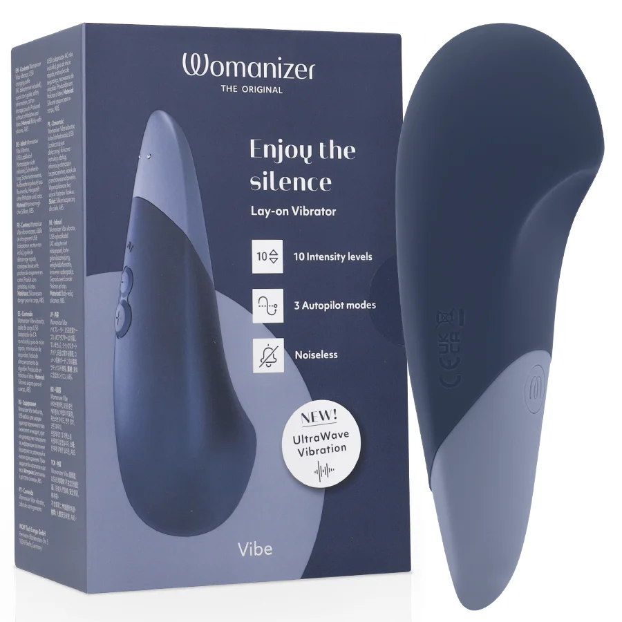 Womanizer Vibe stimolatore clitorideo blu scuro silenzioso