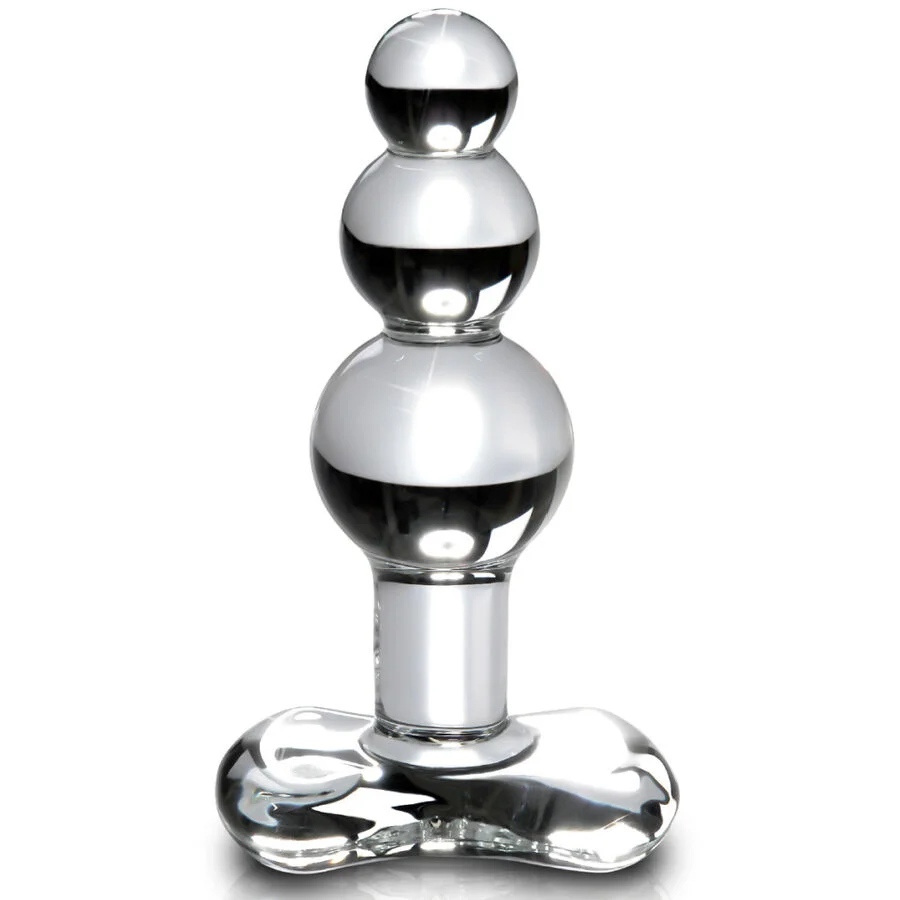 Icicles N.47 Pipedream plug anale in vetro con anello