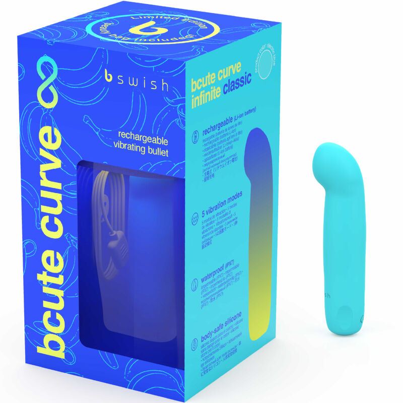 B Swish Bcute Curve Infinite Classic vibratore blu silicon
