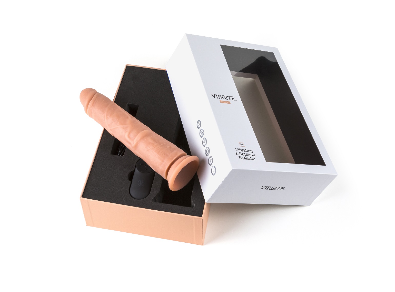 Virgite Love Hit R8 Vibratore Realistico Rotante 21 cm telecomando