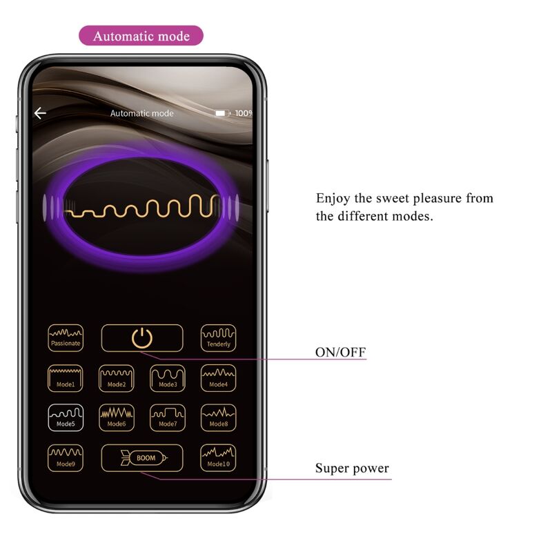 Pretty Love Casper uovo vibrante viola con app