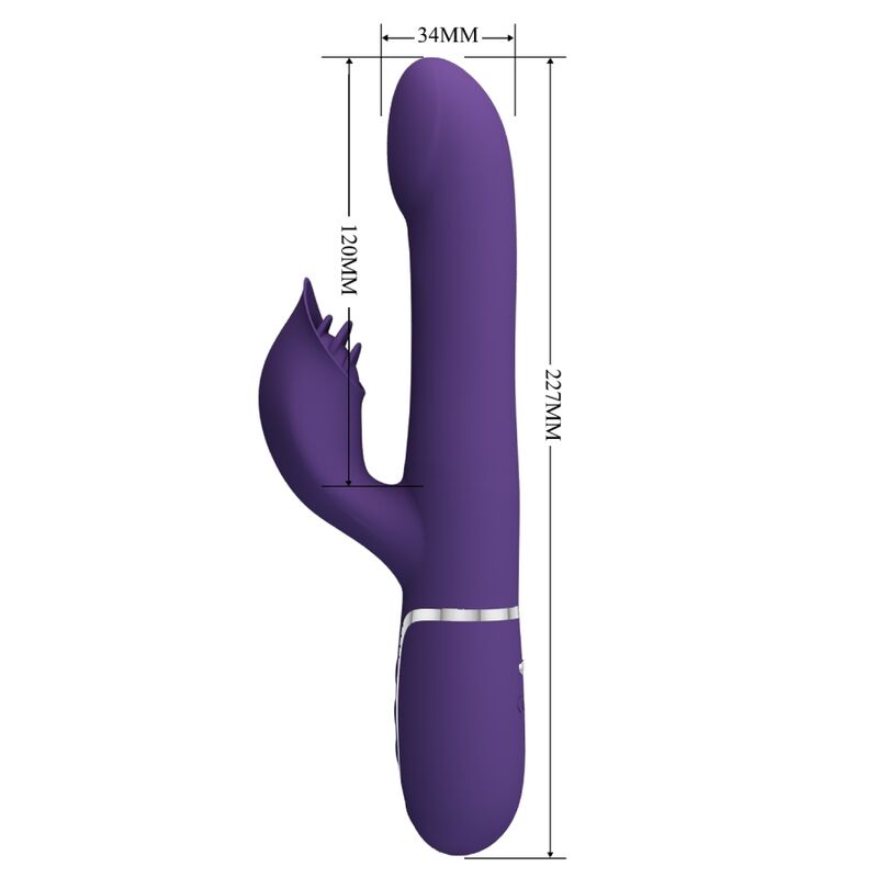 Pretty Love Zalin Rabbit vibrante perle rotanti viola