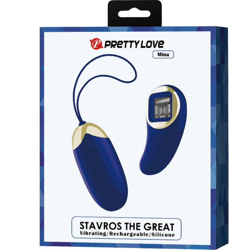 Pretty Love Mina uovo vibrante blu telecomando 10 funzioni