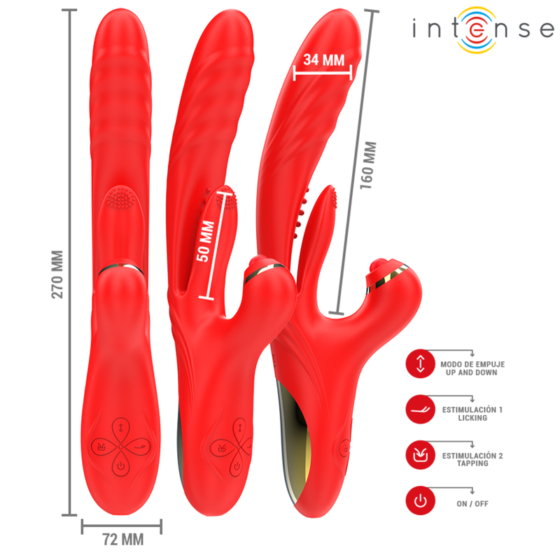 Frutille Intense Rosalia vibratore triplo rosso