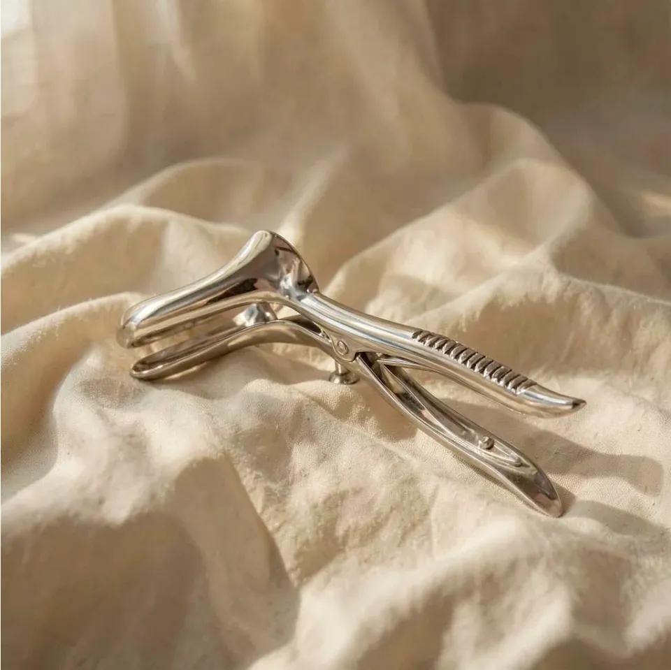 Metal Hard Speculo Anale Doppio dilatatore acciaio 4 cm