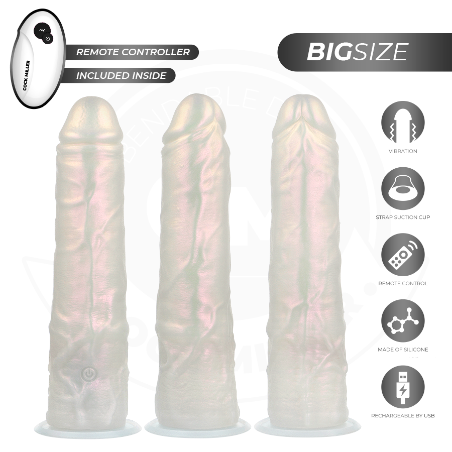 Cock Miller Silicon Lighting dildo vibrante bianco LED