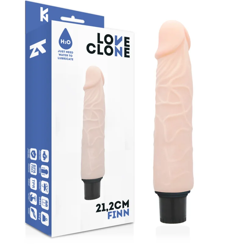 LoveClone Finn vibratore realistico autolubrificante 21,2 cm