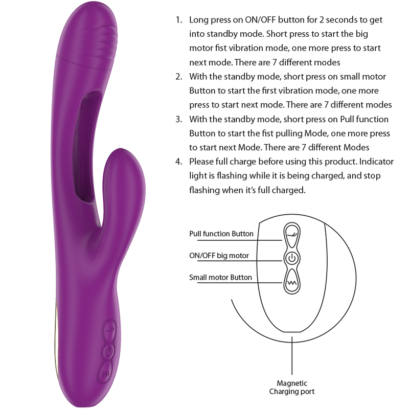 Intense Apolo vibratore con lingua oscillante viola