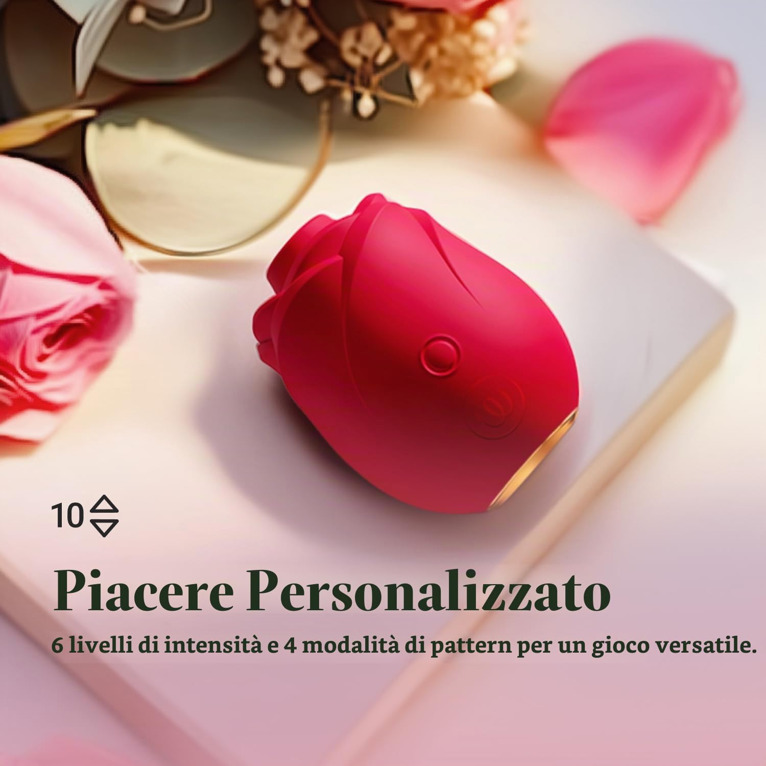 Womanizer Rose succhia clitoride rosso ricaricabile