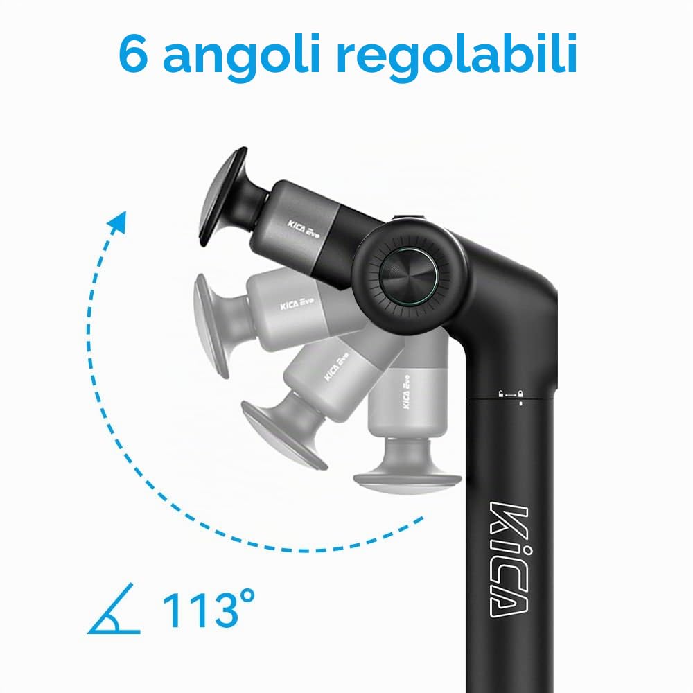 KiCA Evo pistola massaggio muscolare 6 testine