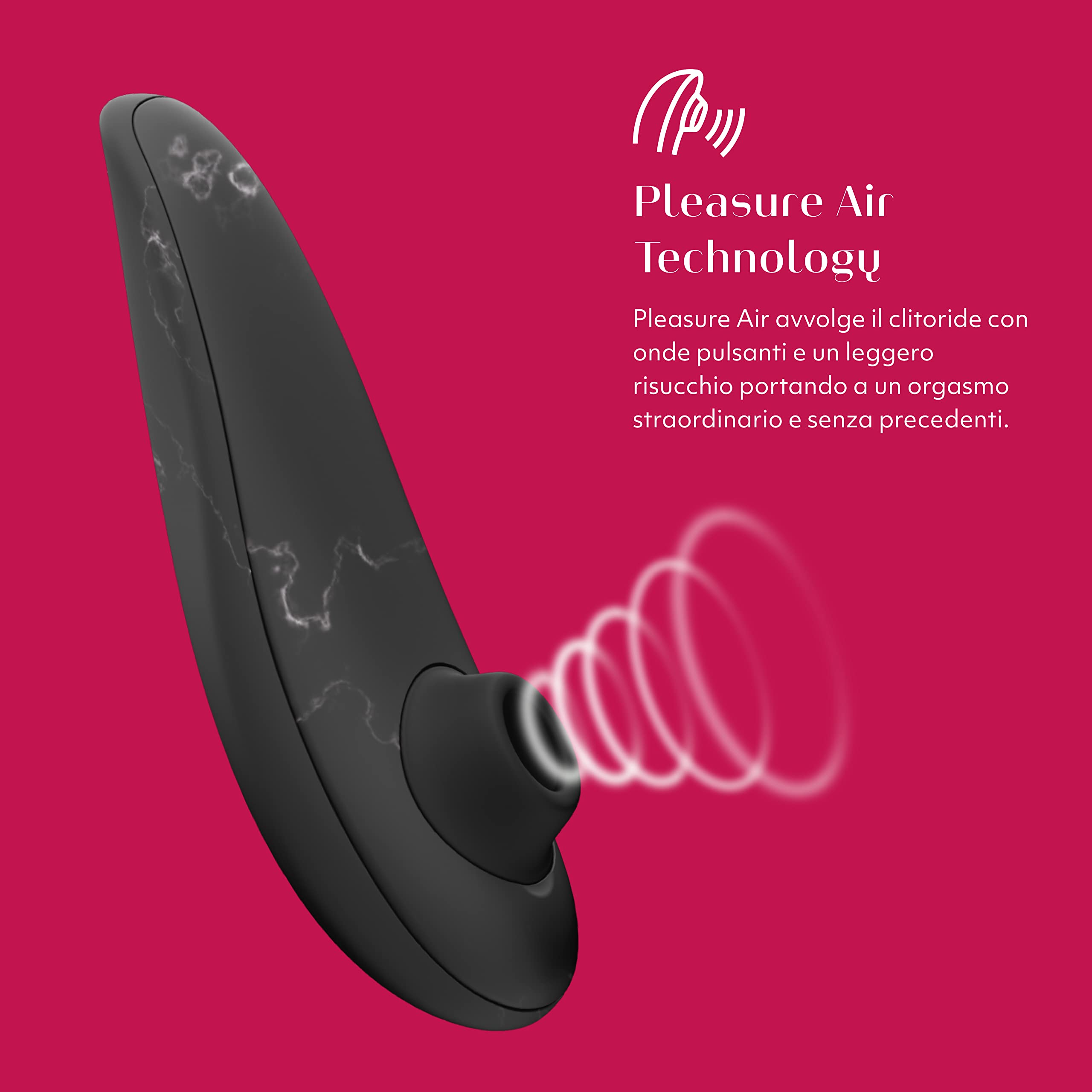 Womanizer Marilyn Monroe stimolatore clitorideo nero marmo 10 intensità