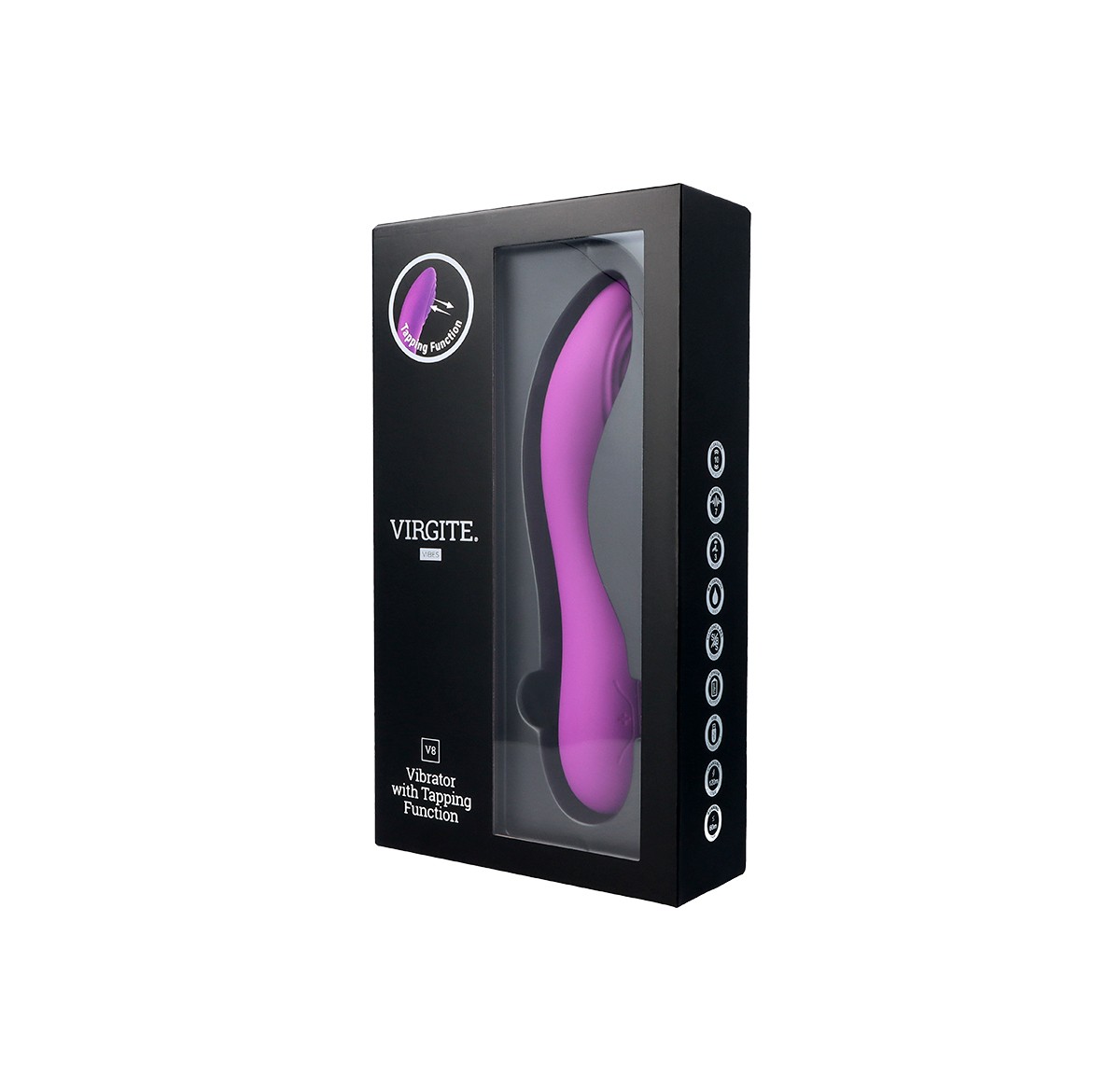 Virgite Love Hit V8 vibratore punto G viola tapping silicone