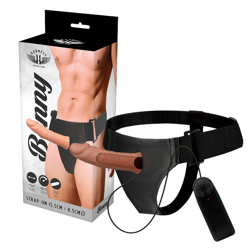 Attraction Harness Benny strap-on vibrante 15 cm
