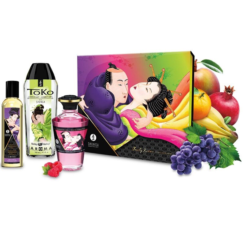 Shunga Kit Baci Fruttati oli massaggio 3 pezzi frutta