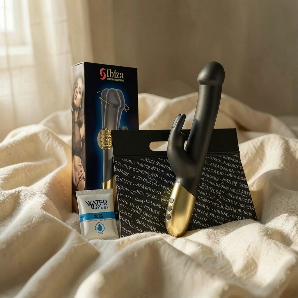 Ibiza Rotante e Coniglio vibratore punto G clitoride nero