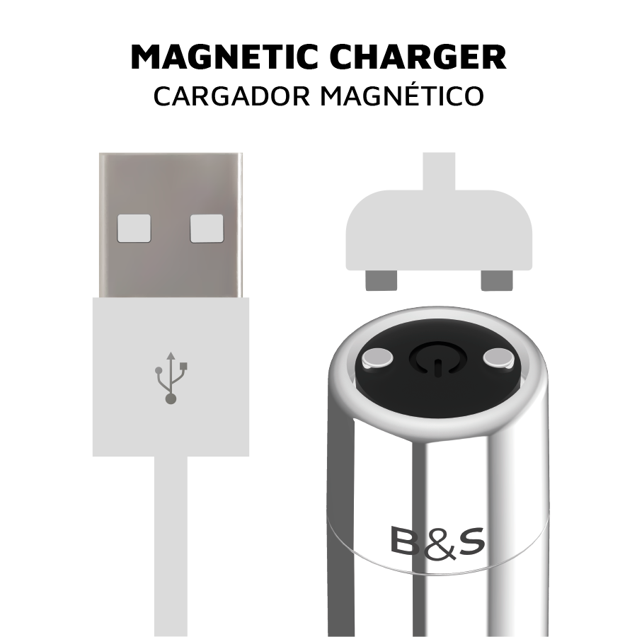 Black&Silver Kailan 2 mini vibratore argento in metallo