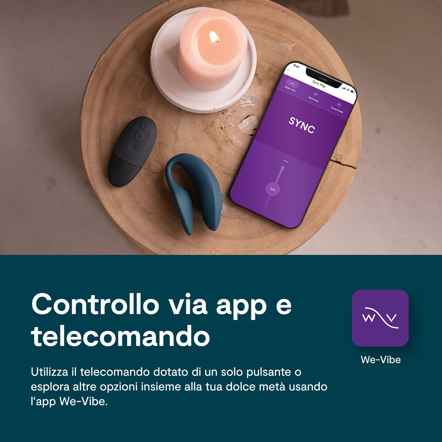 We-Vibe Sync 2 vibratore di coppia verde con app