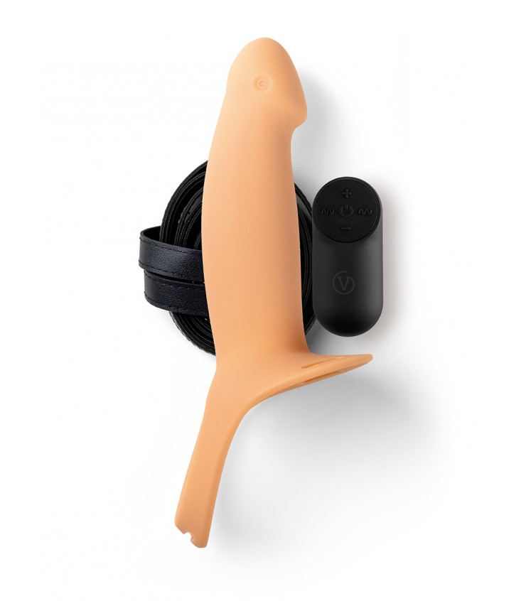 Love Hit by Virgite H4 strap-on cavo vibrante taglia L silicone