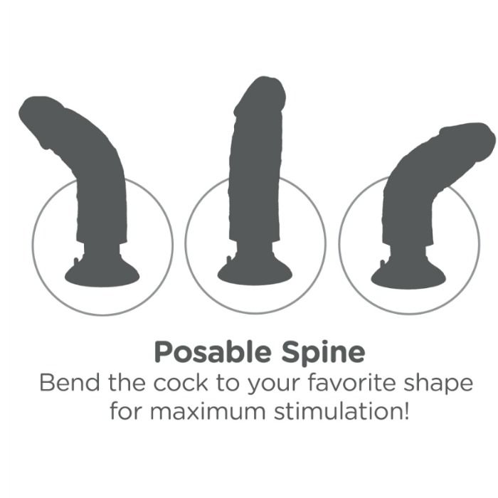 King Cock Vibrante dildo realistico naturale 17,7 cm
