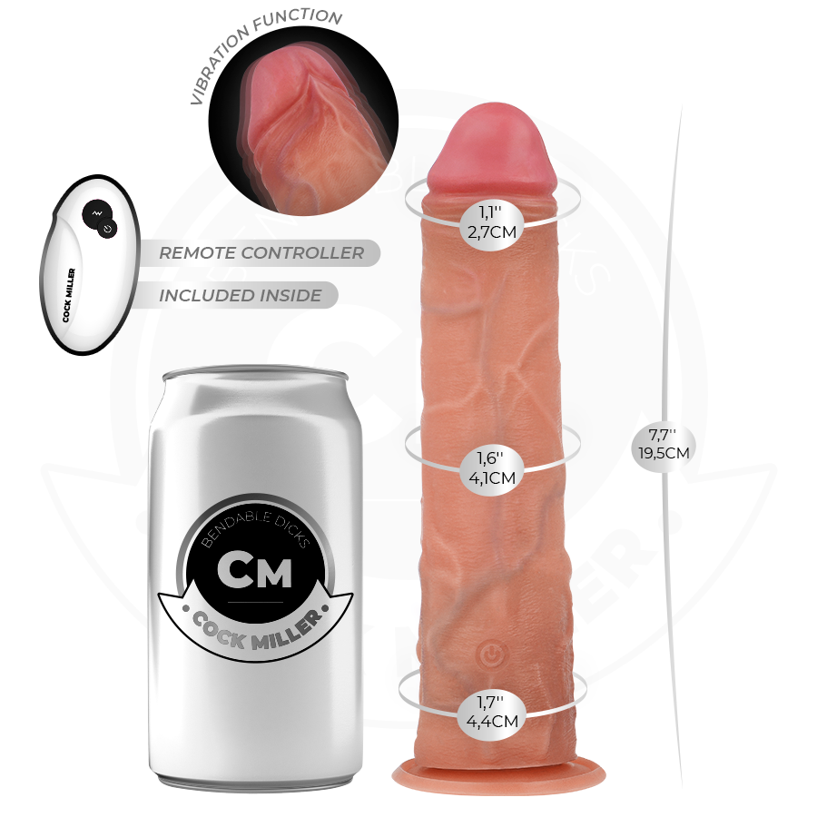 Cock Miller Vibe 19,5 cm vibratore realistico con telecomando