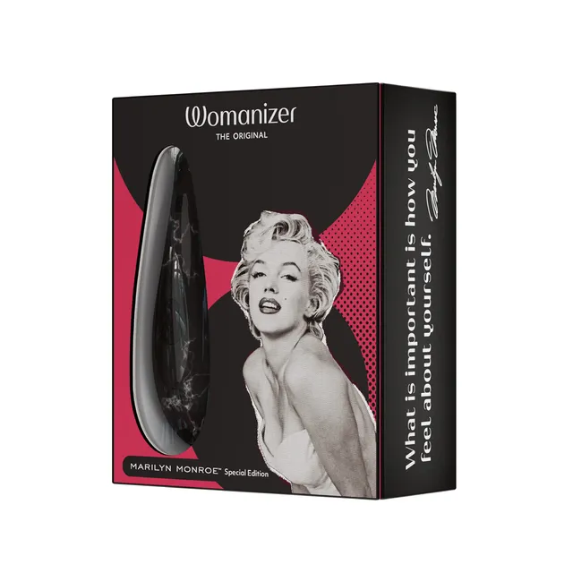 Womanizer Marilyn Monroe stimolatore clitorideo nero marmo 10 intensità