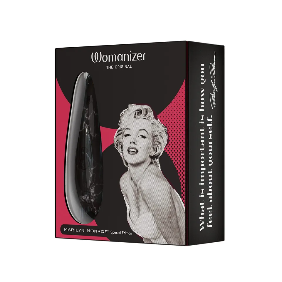 Womanizer Marilyn Monroe stimolatore clitorideo nero marmo 10 intensità
