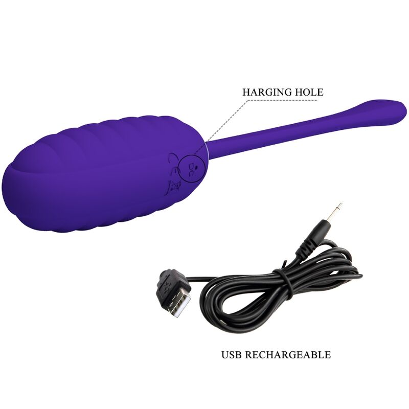 Pretty Love Kirk uovo vibrante silicone viola