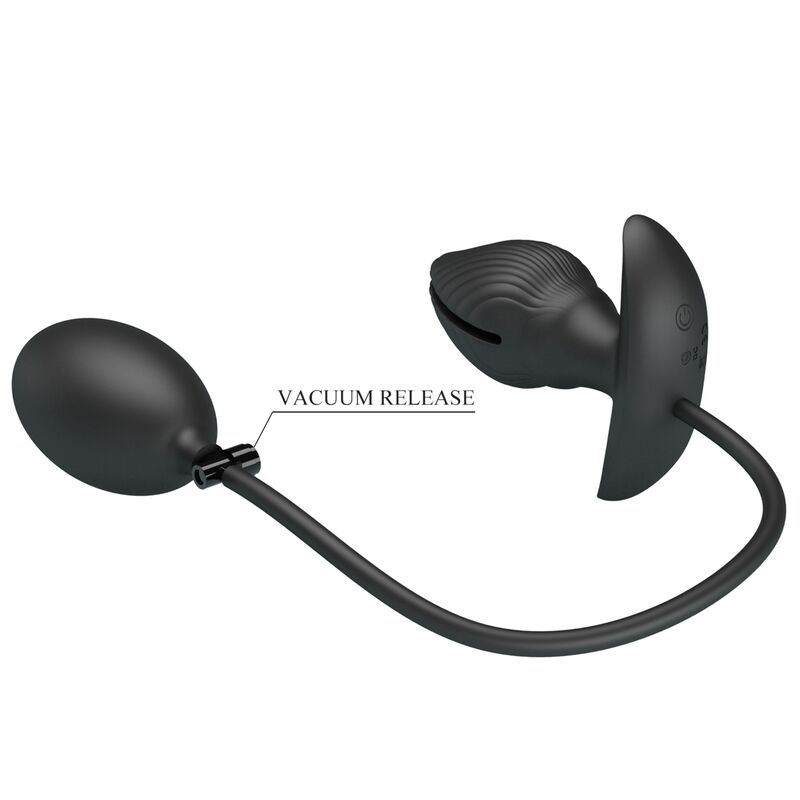 Pretty Love plug gonfiabile vibrante in silicone nero