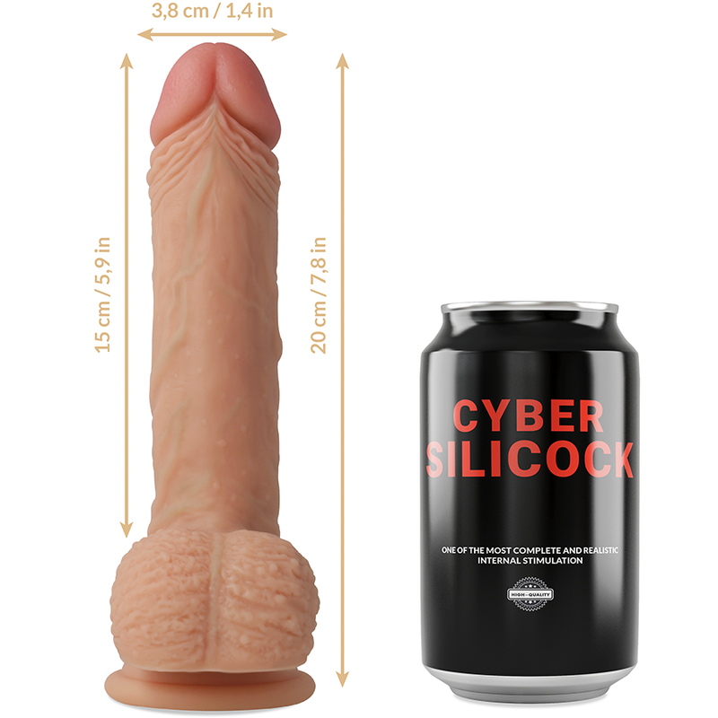 Cybersilicock Freeman strap-on dildo silicone 20 cm completo