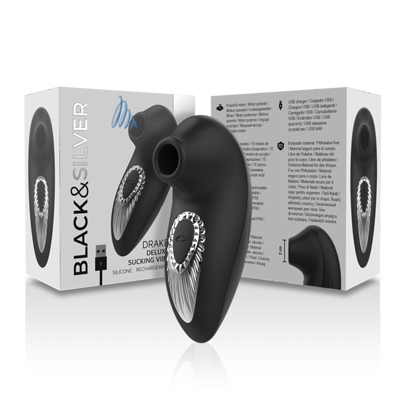 Black&Silver Drake Deluxe stimolatore clitoride 10 programmi