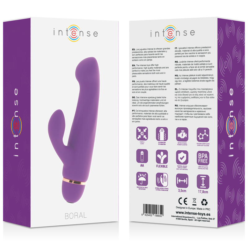 Intense Boral vibratore rabbit lilla 20 modalità
