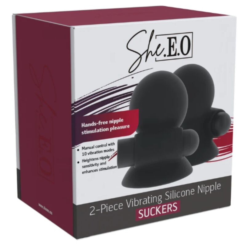 She.E.O succhiacapezzoli vibranti coppia ricaricabili
