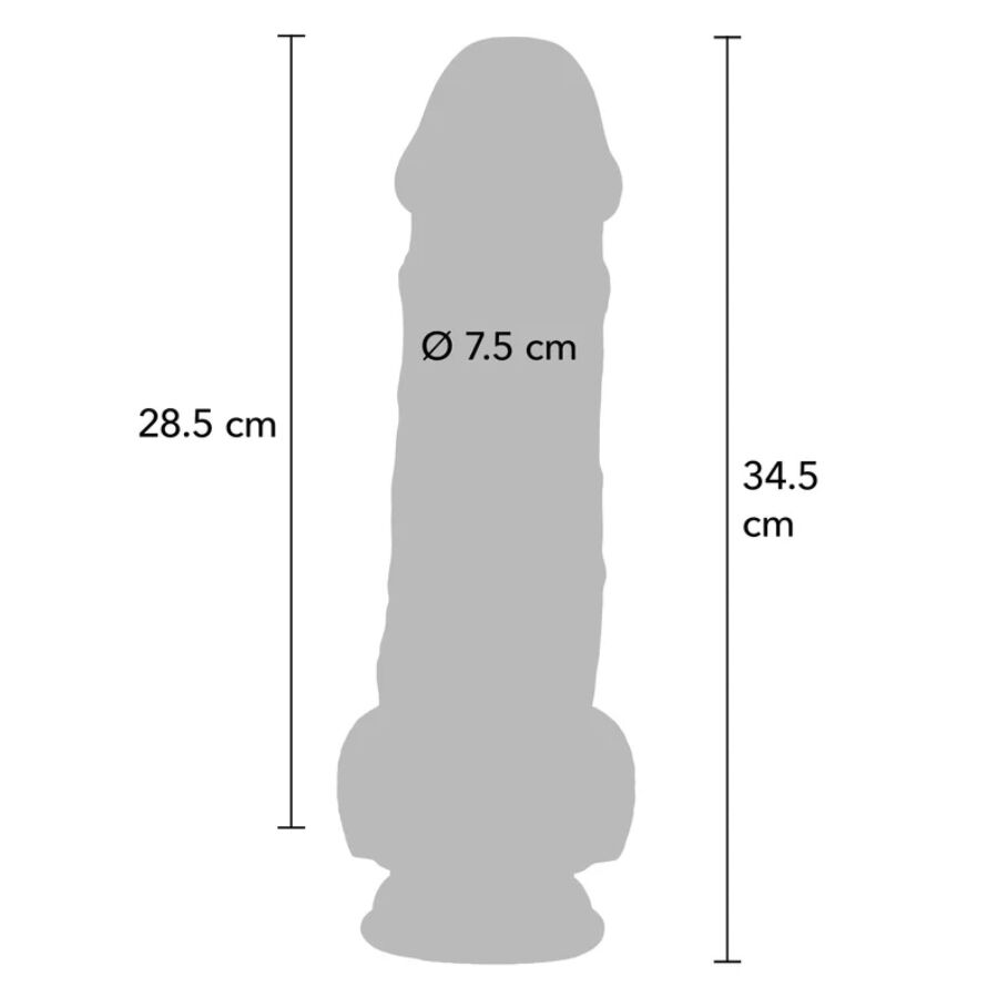 ToyJoy Get Real Deluxe dildo realistico 34,5 cm ventosa