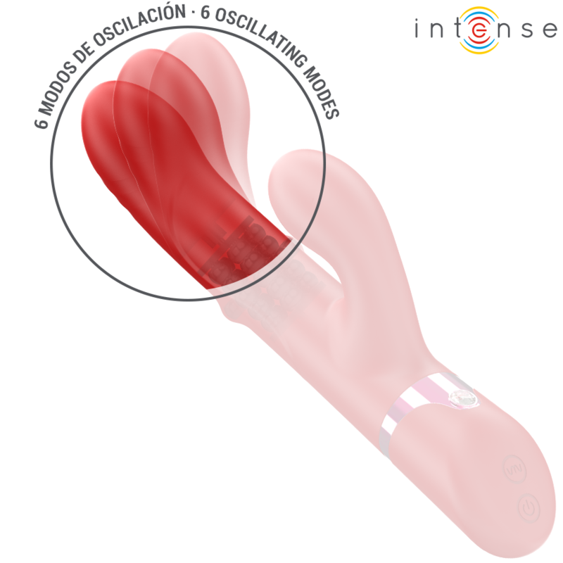 Intense Lele vibratore rotante rosso 3 in 1