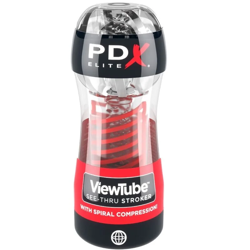 PDX Elite ViewTube 2 Spiral masturbatore trasparente 17cm
