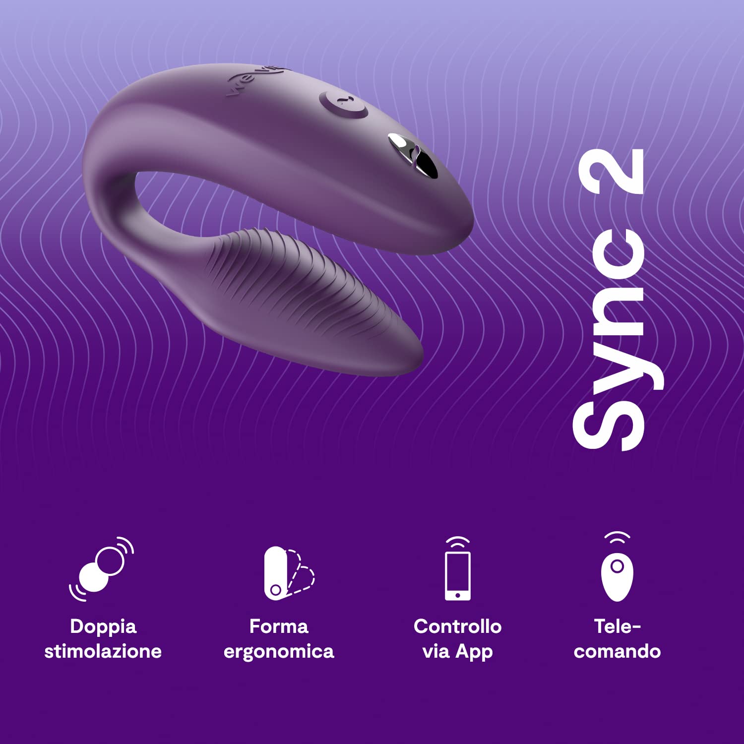We-Vibe Sync 2 vibratore di coppia viola con app