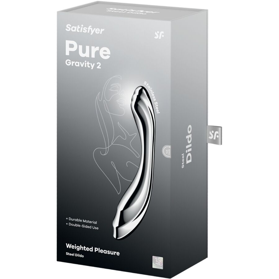 Satisfyer Pure Gravity 2 dildo acciaio doppia estremita