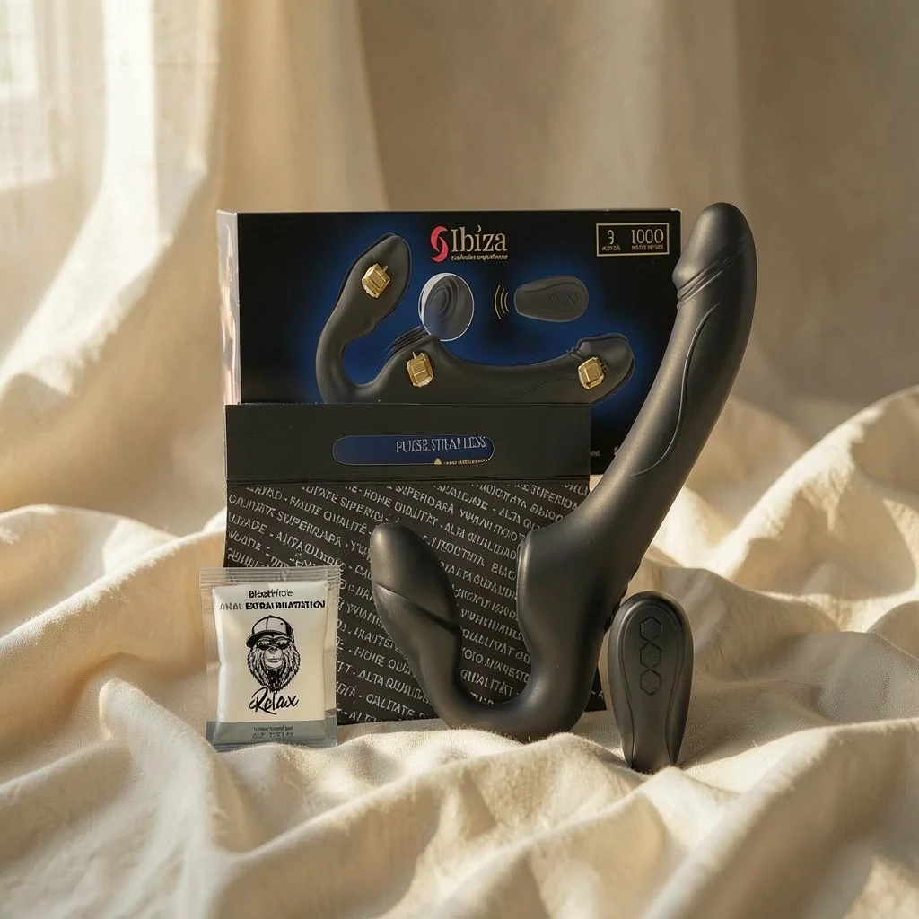 Ibiza Strapless Pulse vibratore coppia strap-on 3 motori