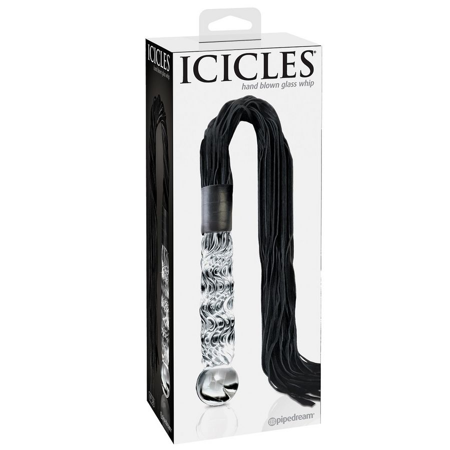 Icicles N. 38 plug anale vetro con coda 17 cm fatto a mano