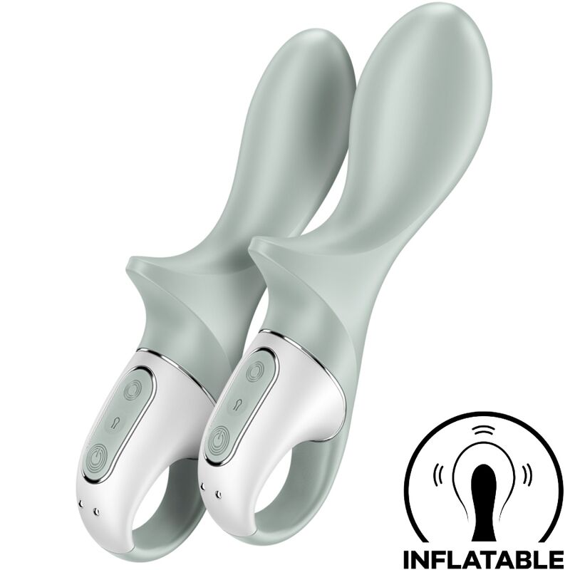 Satisfyer Air Pump Booty 3 plug gonfiabile grigio verde