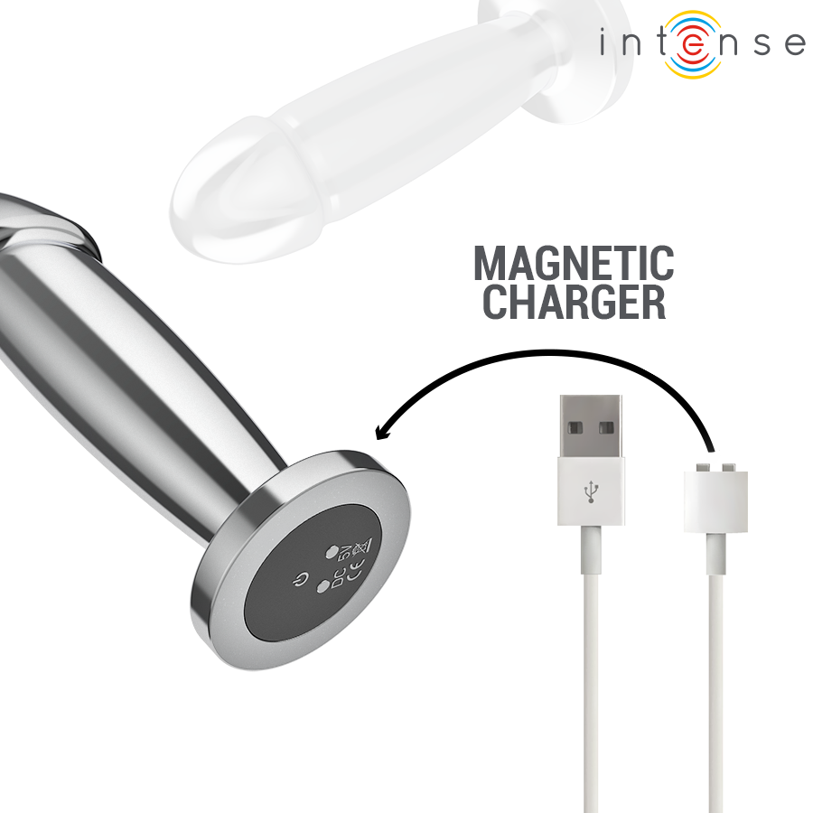 Intense Plug Vibrante Metallo M anatomico telecomando