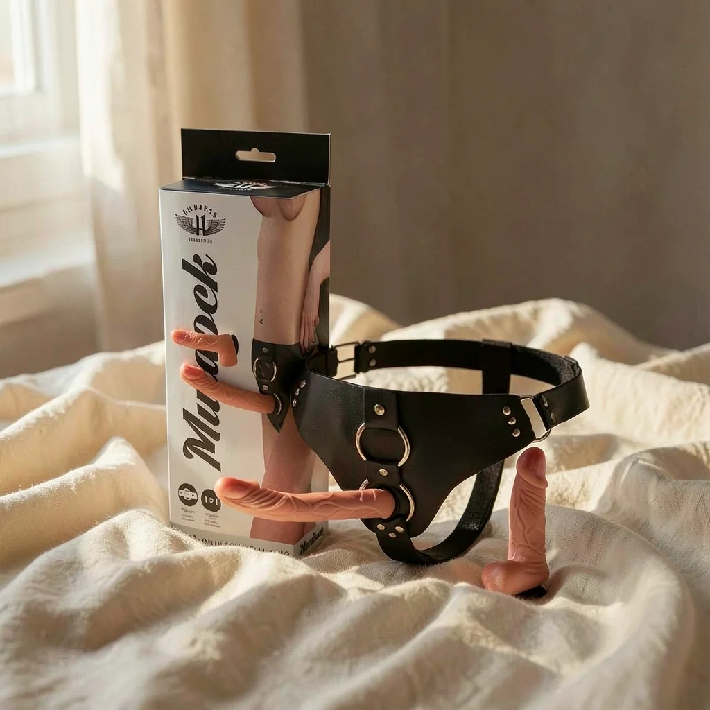 Attraction Murdock harness strap-on 2 dildo 19,8 cm