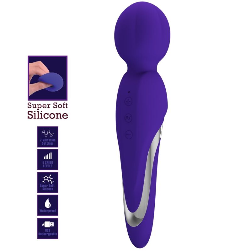 Pretty Love Walter vibratore viola silicone 7 modi