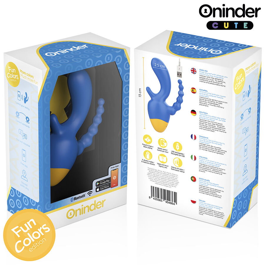 ONINDER Love 3 Some vibratore triplo silicone app
