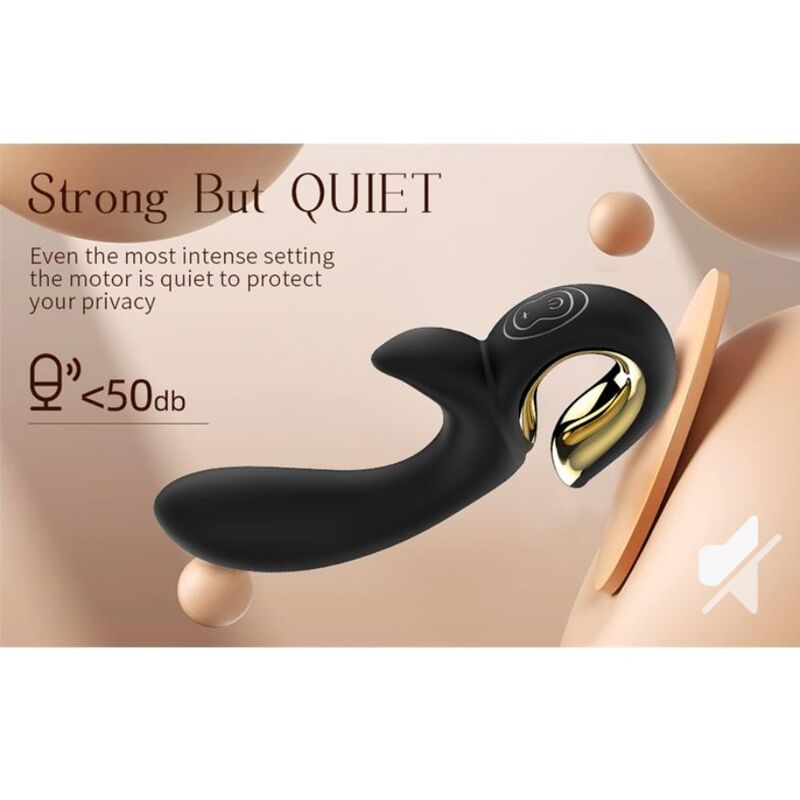 Nalone Lulu vibratore spingente nero doppia stimolazione
