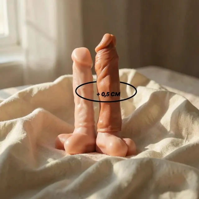 VirilXL V5 guaina pene marrone 11 cm silicone